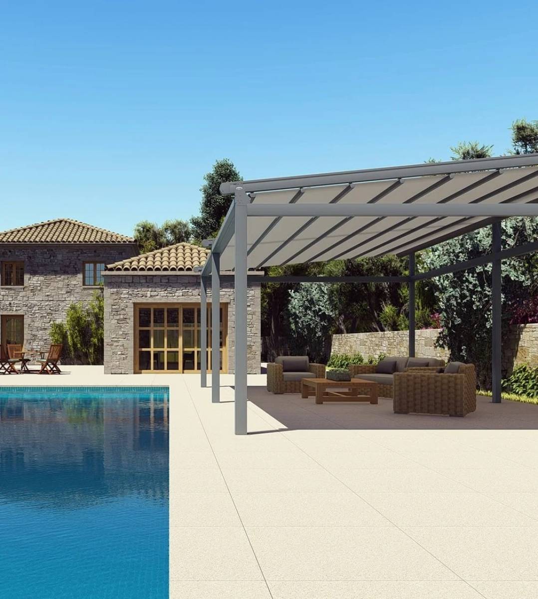 Pergola toile KADECO Bordeaux / sur mesure par spécialiste 